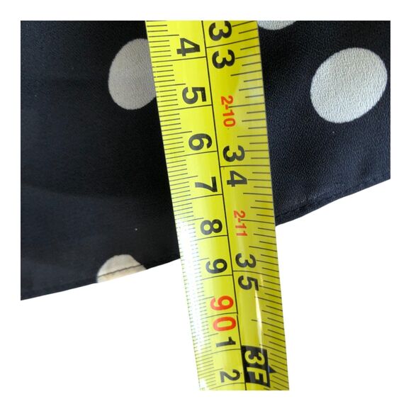 ADRIANNA PAPELL Black Polka Dot Sleeveless Feminine Ruffle Sheath Dress 12 - Picture 10 of 12